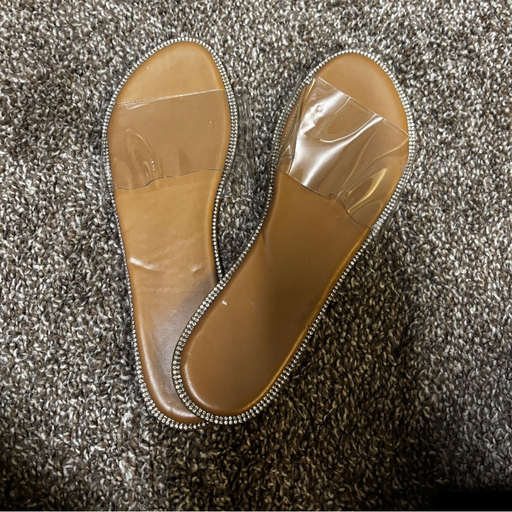 Clear Women's Slide Sandals worn once sz8
